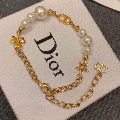 18K Petie Dior Pearls Bracelet