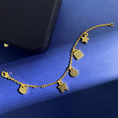18K Double Gucci Letter Bracelet