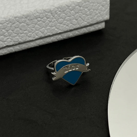 18K Dior Blue Heart Ring