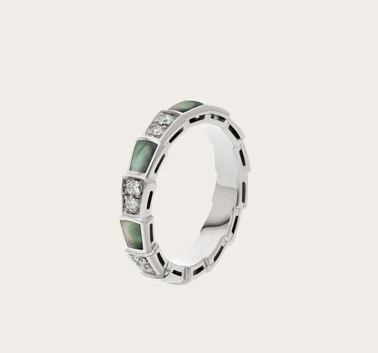 18K BVLGARI Serpenti Viper Malachite Ring
