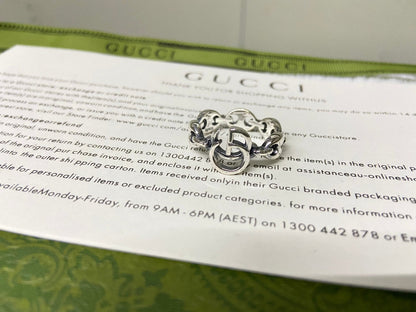 Double Gucci Interlocking Gucci Chain Ring