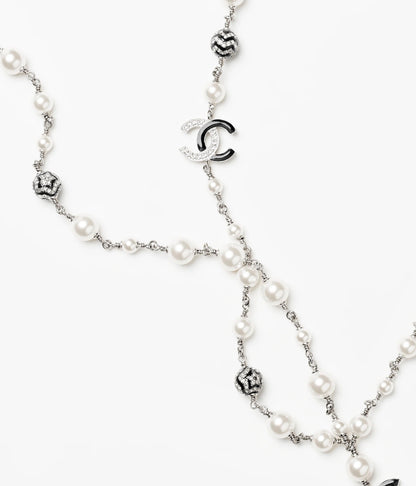 18K  Chanel Star Pearls Long Necklace