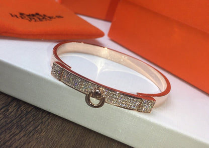 18K Collier De Chien Diamond Hermes Bracelet