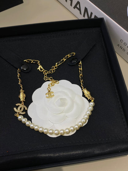 18K  Chanel Pearl Chain Necklace