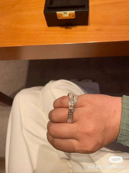 18K Kelly Gavroche Double Hermes Ring