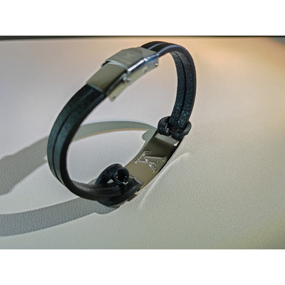 18K Louis Vuitton Leather Bracelet