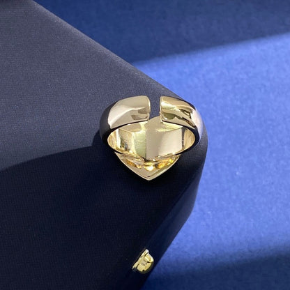 18K  Chanel Black Open Ring