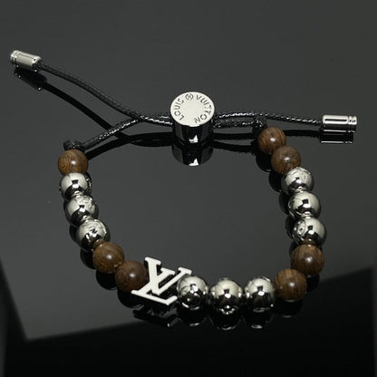 18K Louis Vuitton Surfin' Brown Beads Bracelet