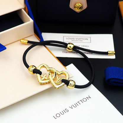 18K Louis Vuitton My Love Black Bracelet