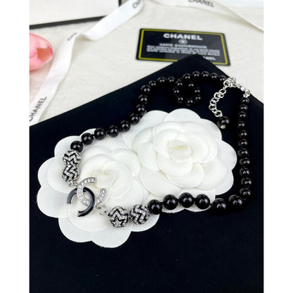 18K  Chanel 24C Black Diamond Necklace