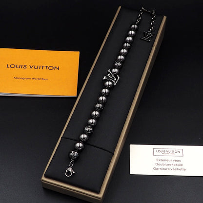 18K Louis Vuitton Monogram Pearls Bracelet