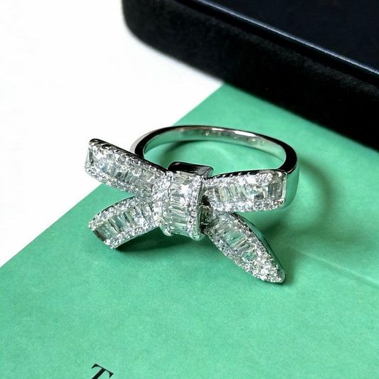 18K Tiffany Bow Diamond Ring