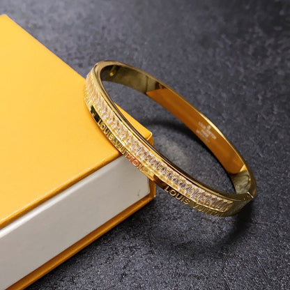 18K Louis Vuitton Crystals Bracelet
