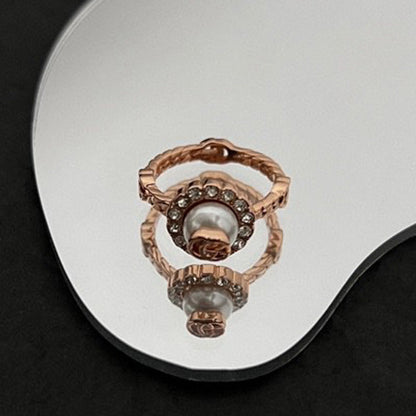 18K Double Gucci Pearl Ring