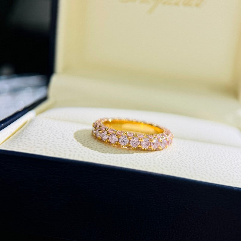 18K Tiffany Pink Crystal Ring