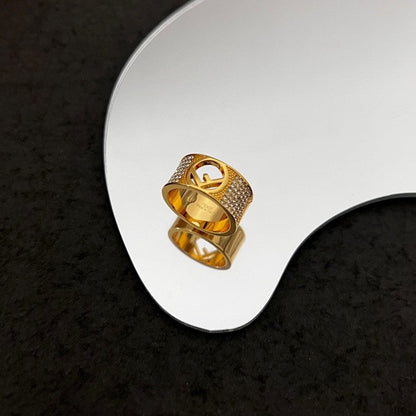 18K Fendi Is Wide Ring