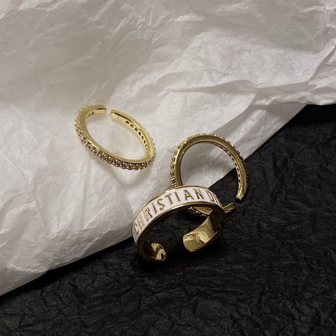 18K Dior Code Ring Set