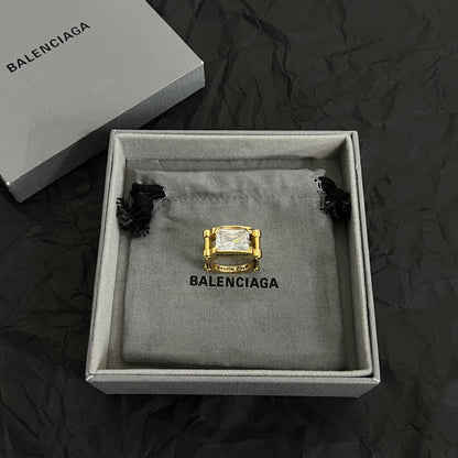 18K Balenciaga Crystal Ring