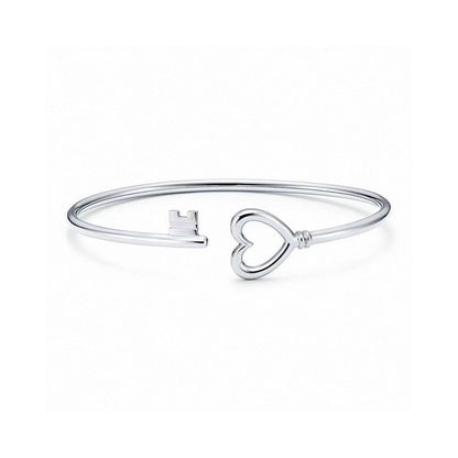 18K Tiffany Heart Key Wire Bracelet