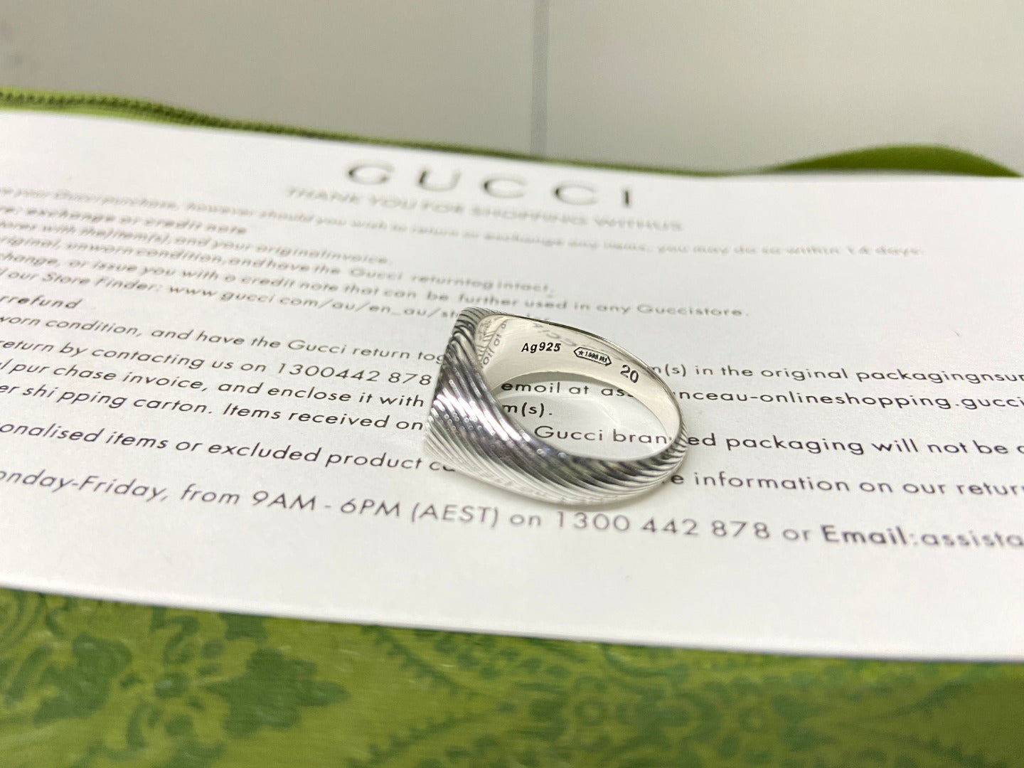 Double Gucci Marmont Pinky Ring