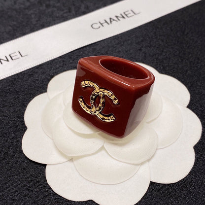 18K  Chanel Vintage Red Ring