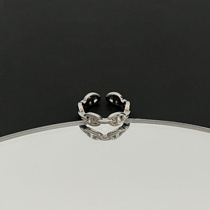 18K Chaine D'Ancre Enchainee Hermes Ring