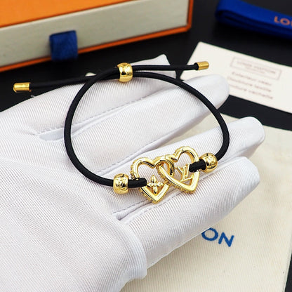 18K Louis Vuitton My Love Black Bracelet