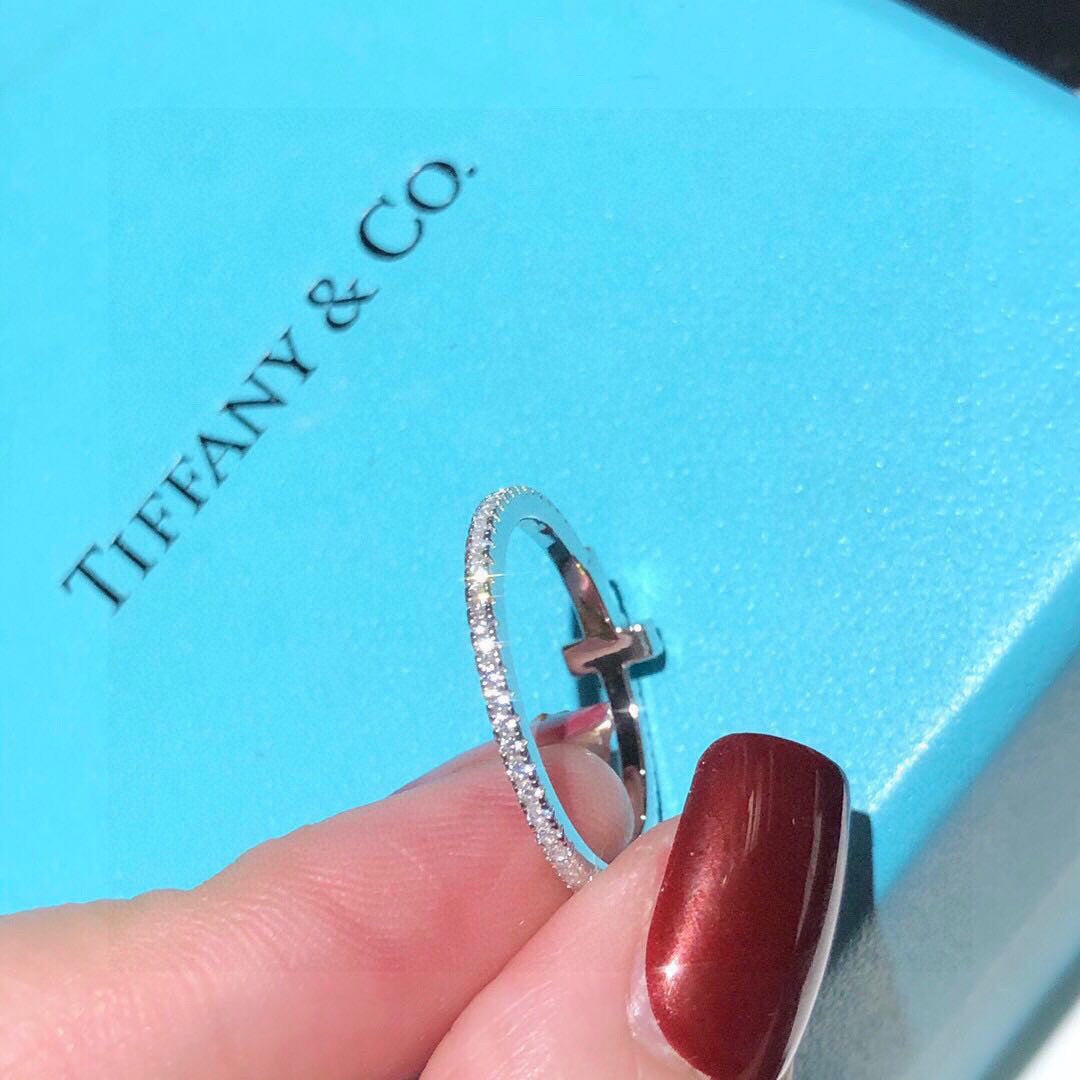 18K Tiffany Diamond Wire Ring