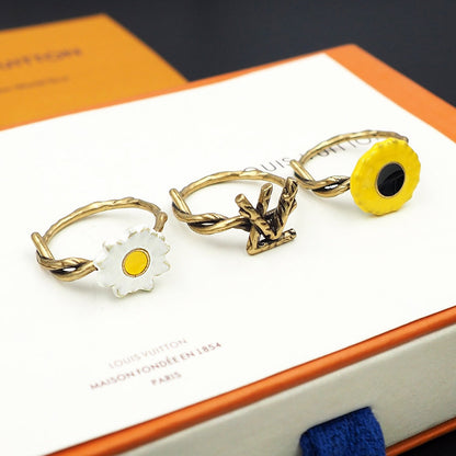 18K Louis Vuitton Gardening Set of Three Rings