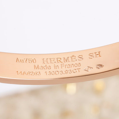 18K Collier De Chien Diamond Hermes Bracelet