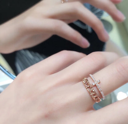 18K Tiffany Diamond Wire Ring