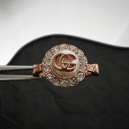 18K Double Gucci Pearl Ring