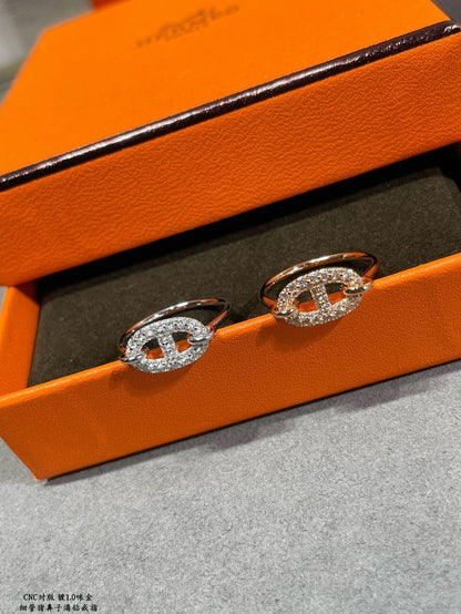 18K Farandole Diamond Hermes Ring