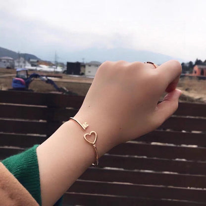 18K Tiffany Heart Key Wire Bracelet