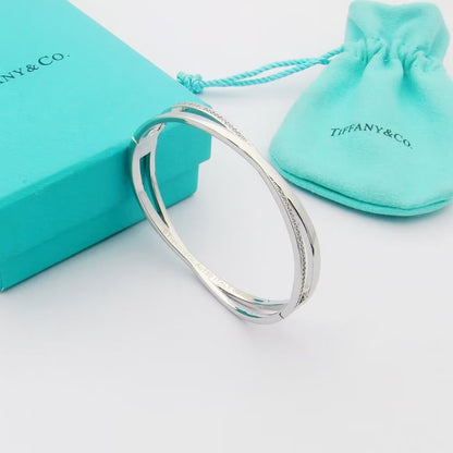 18K Tiffany Atlas x Narrow Hinged Bangle Bracelet