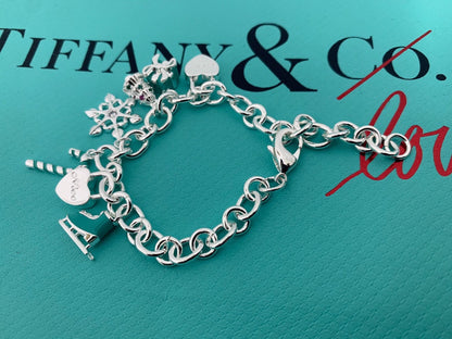 18K Tiffany Christmas Tag Bracelet