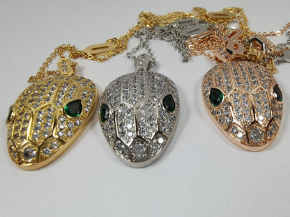 18K BVLGARI Serpenti Emerald Necklace