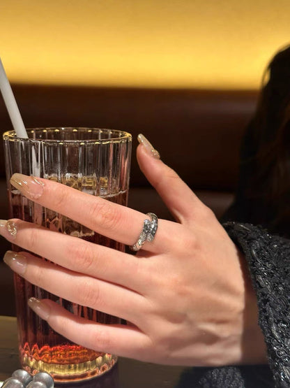 18K BVLGARI Serpenti Viper Pave Diamond Ring