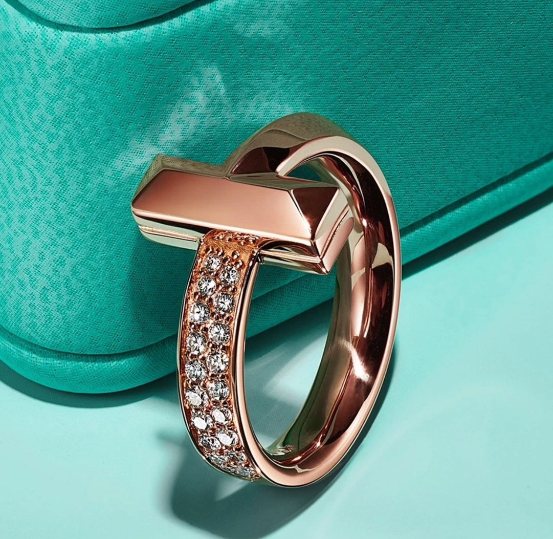 18K Tiffany T1 Diamonds Ring