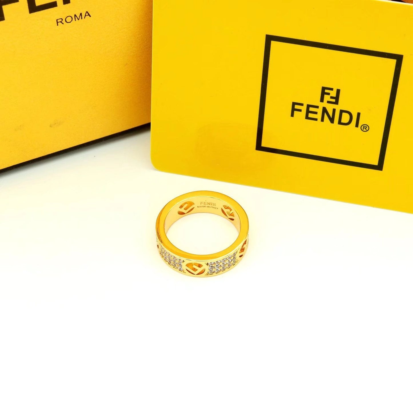 18K Fendi Is Yellow Gold Ring