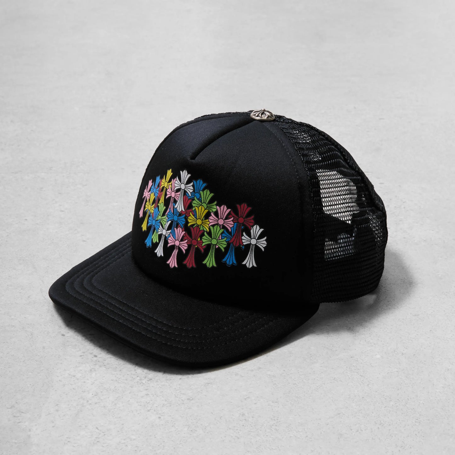 Chrome Hearts Multi Color Cemetery Cross Trucker Cap