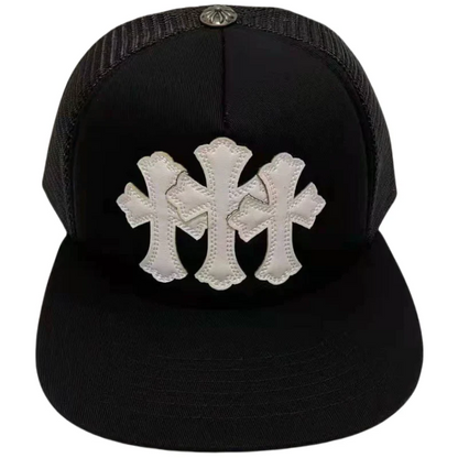 Chrome Hearts Cemetery Cross Trucker Hat  03
